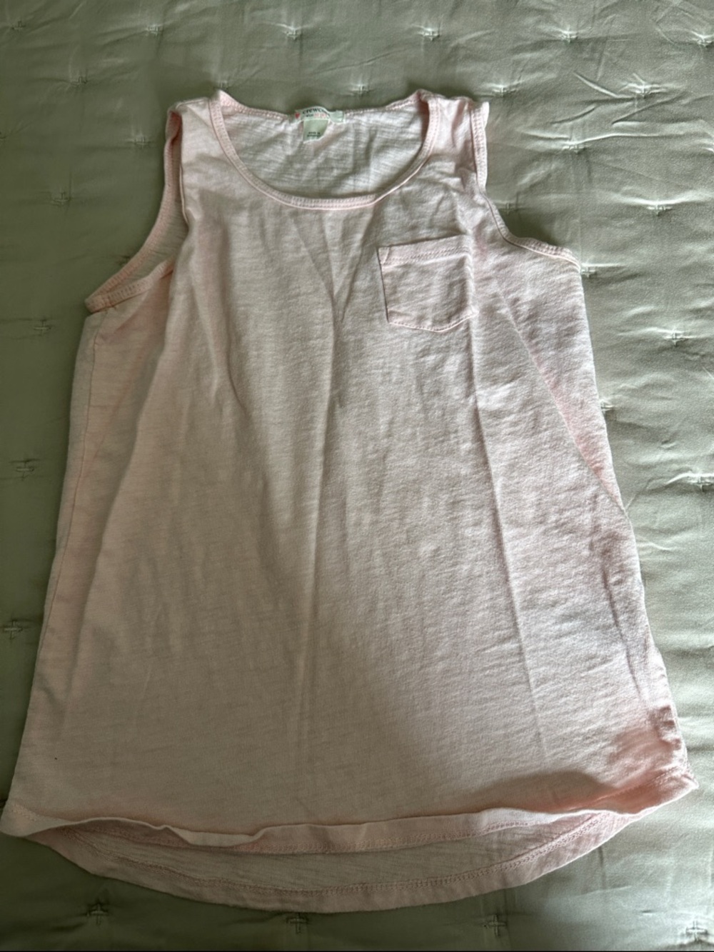 Crewcuts Light Pink Scoop Neck Jersey Tank w/Cute Pocket 💕